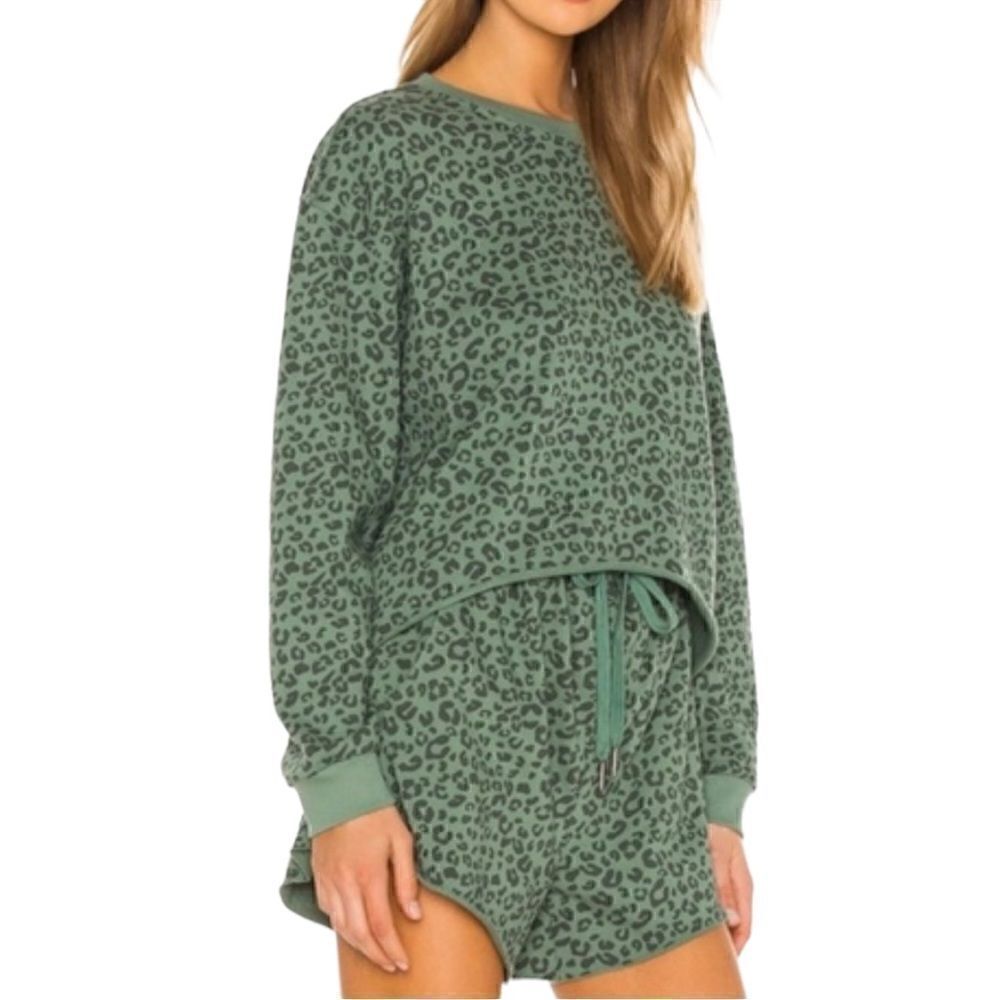 BLANKNYC Cheetah Crop Sweatshirt Size 3X Nordstrom